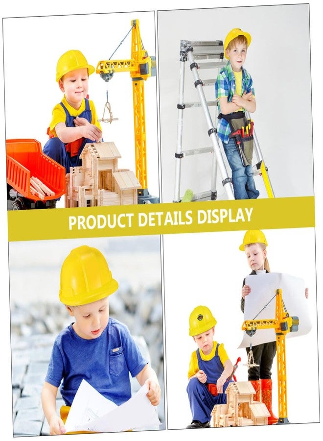 JOINPAYA 2pcs Kids Construction Hat Yellow Plastic: 8.26 Inch Hard Hats Worker Helmets for Kids Pretend Role Play Themed Parties Dress up and Fun - Image 4